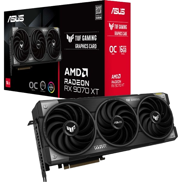 ASUS TUF Gaming Radeon RX 9070 XT 16GB OC Graphics Card (TUF